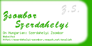 zsombor szerdahelyi business card